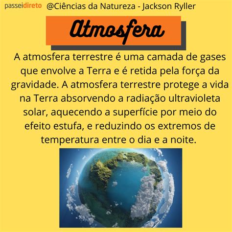 A Atmosfera Terrestre Resumo Ciências