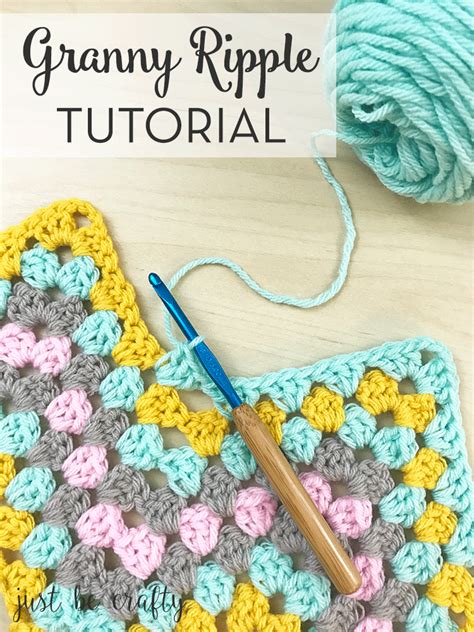 Crochet Granny Ripple Tutorial Free Crochet Pattern By Just Be Crafty