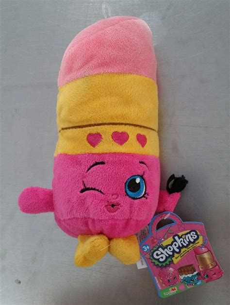 Shopkins Lippy Lips Lipstick 6 Deluxe Plush Figure Shopkins