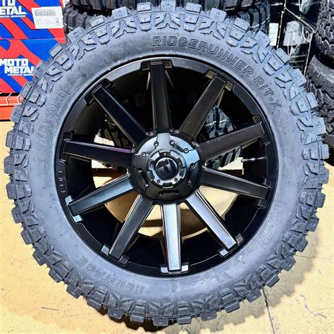 5 20x9 Fuel D437 Contra Black Wheels 33 At Tires 5x5 Jeep Wrangler Jk Jl Ebay