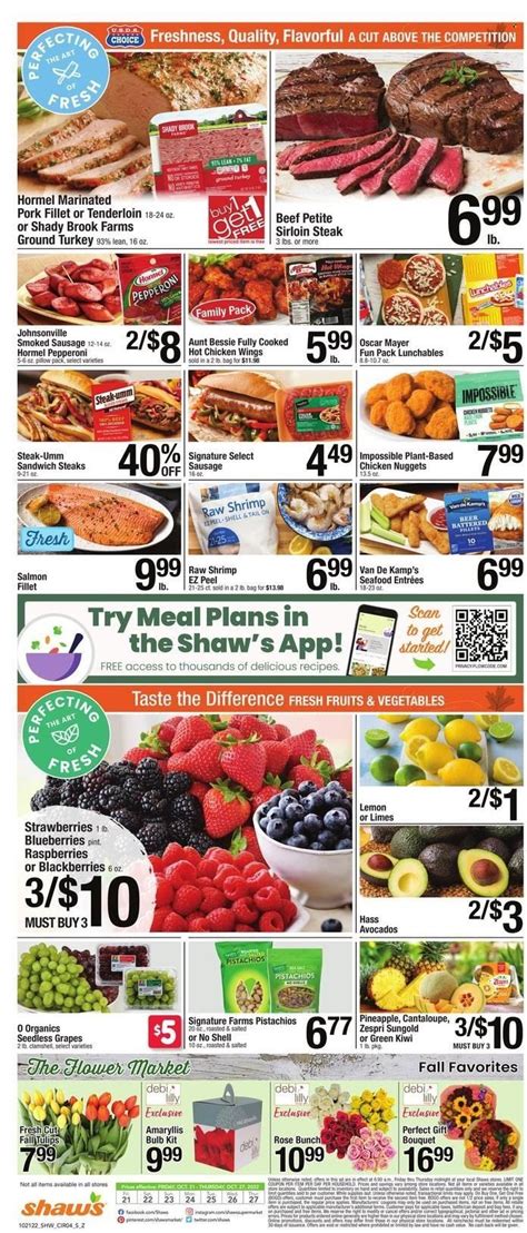 Shaws Ma Me Nh Ri Vt Weekly Ad Flyer Specials October To