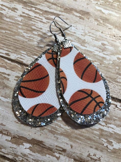 Custom Basketball Earrings Unique Items Products Sports Jewelry Etsy