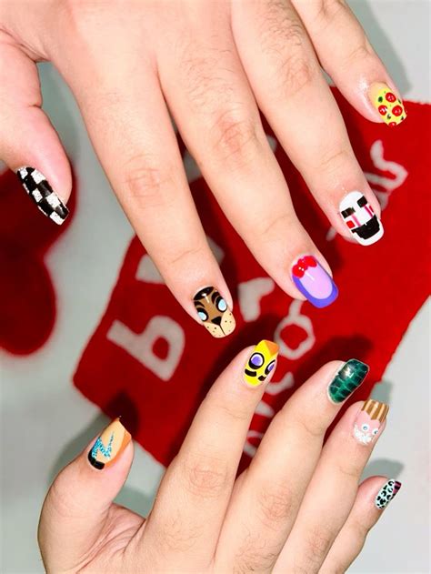 Five Nights At Freddys Nail Design In 2024 Acrylic Nails Pinterest Hard Nails Valentines Nails