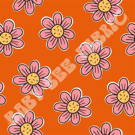 Bright Pink Daisy Baby Bee Fabric