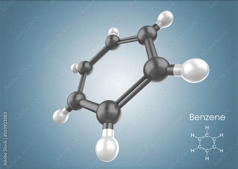 3d Rendering Of Benzene Molecular Structure Benzene Molecule Structure