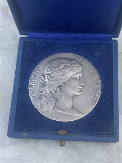 Ancienne M Daille En Argent Massif Marianne Minist Re De La Guerre