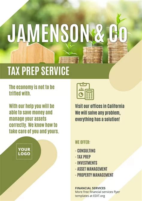 Editable Tax Services Flyer Templates