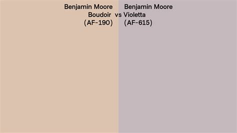 Benjamin Moore Boudoir Vs Violetta Side By Side Comparison