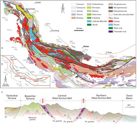 Atectonic Map Of W Kunlun Orogen Showing Tectonic Division