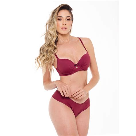 Conjunto Lingerie Juriti Flame Rosa Lis Shopee Brasil