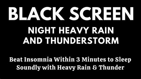 Heavy Rain Dark Screen Beat Insomnia Within Minutes To Sleep