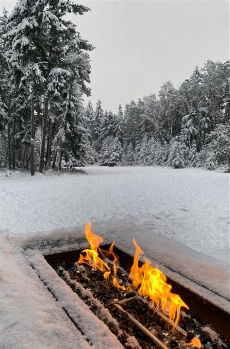 Snowy Fireplace in a Winter Wonderland