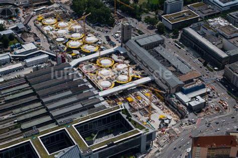 Luftaufnahme Stuttgart Bauarbeiten Stuttgart 21 Am Hauptbahnhof In