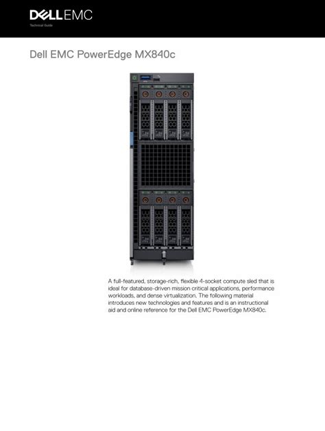 Pdf Dell Emc Poweredge Mx C Technical Guide Dell Emc Poweredge