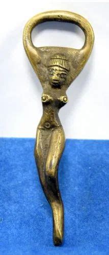 Antique Brass Art Nude Lady Figure Bottle Opener Sexy Baby Decor G At Piece