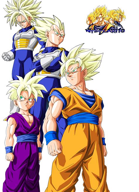 Goku Gohan Vegeta And Trunks Render By Nfscarl10 On Deviantart