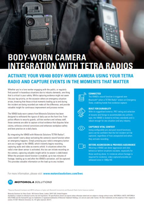 Vb Security Police Body Camera Motorola Solutions Emea