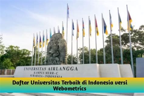 Resmi Dirilis Webometrics Inilah Daftar Universitas Terbaik Di