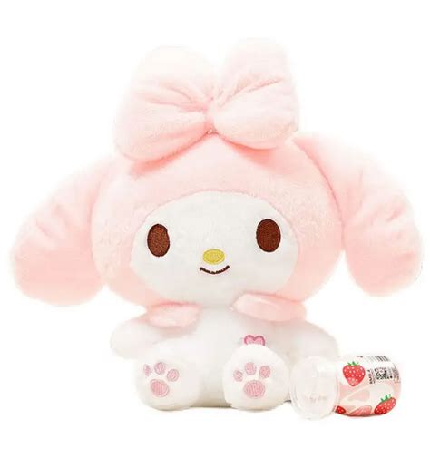 New Sanrio My Melody Smile Plush Rabbit Pink Heart Sitting Bed Home