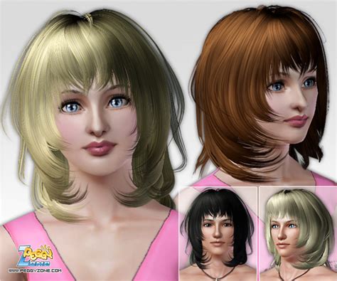 Choppy Hair With Bangs Id 51 By Peggy Zone Sims 3 Hairs