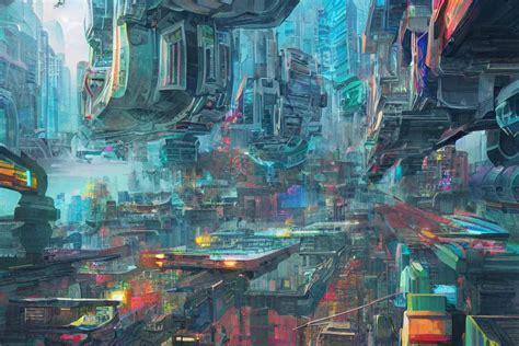 futuristic city of metro manila, binondo, illustration | Stable Diffusion