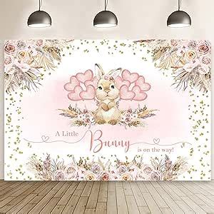 Amazon Mehofond X Ft Boho Bunny Rabbit Girl Baby Shower Backdrop