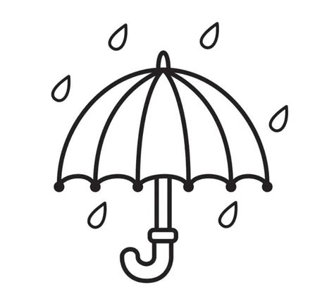 Coloriage Parapluie Pour Enfants télécharger et imprimer gratuit sur