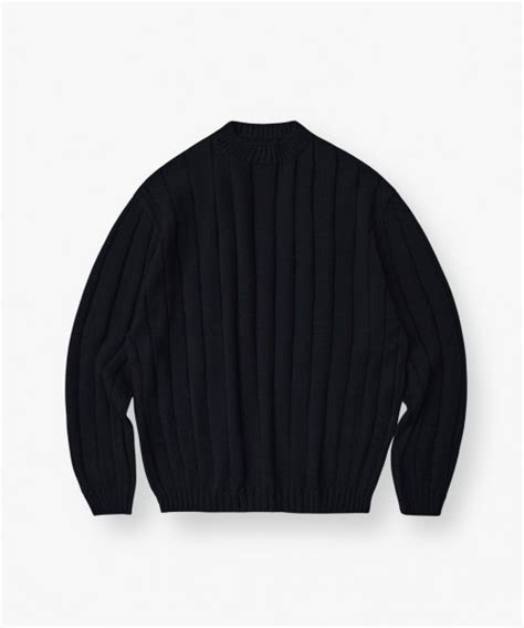 Musinsa Lafudgestore Loose Fit Mockneck Wool Knit Midnight Blue