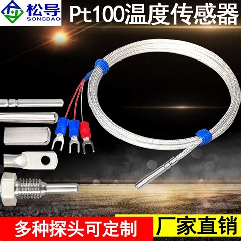 Pt100溫度傳感器鉑熱電阻滾口防水溫度探頭光桿探針貼片電熱偶abcac優選 蝦皮購物