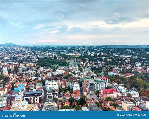 Aerial Overview of Belgrade Looking Over Marakana Stadium Stock Photo ...