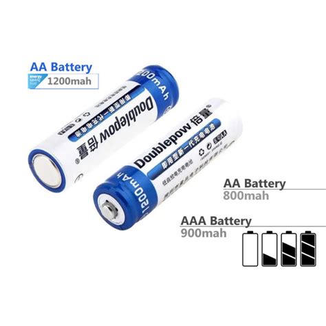 Doublepow AA AAA 1 2V Ni MH Super Fast Rechargeable Battery Lazada