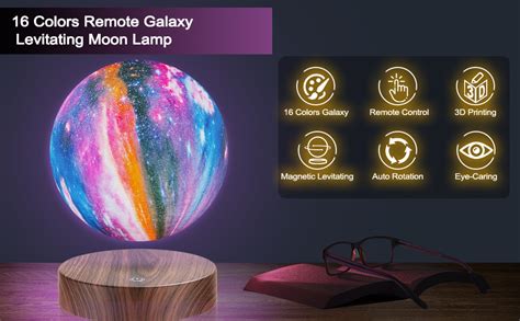 UVEHAS Floating Spinning Moon Lamp Levitating Galaxy Lamp Rotating