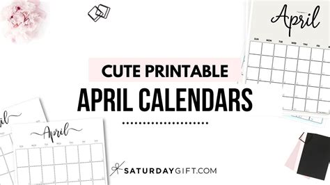 Cute April Calendar Ideas