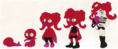 Splatoonoctolings Grow Up Progression By Chivi Chivik On Deviantart