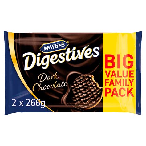 Mcvitie S Digestives Dark Chocolate 2 X 266g Chocolate Biscuits Iceland Foods