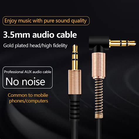 Mm Jack Audio Cable Car Spring Aux Cable Gold Plated Jack Male To