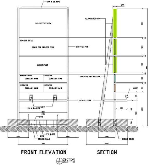 Double Door Gate Elevation And Section Detail Dwg File Artofit Hot