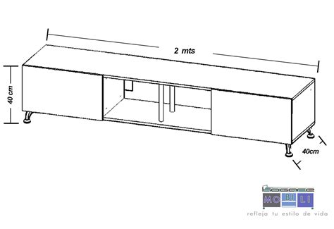 Mesa Para Tv London M Hogare Para Tv De Pulgadas Rustik Negro