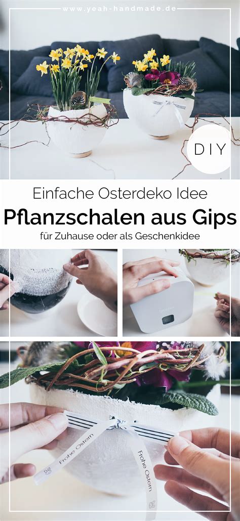 Werbung Blumentopf Aus Gips Selber Machen Als Oster Deko Mit Brother