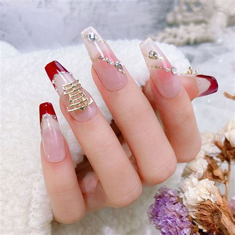 20pcs Nail Decors Easy Paste Diy Nail Art Get Rich Nail Decors Nude