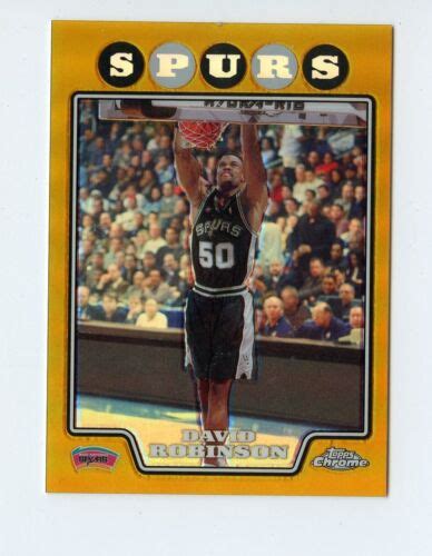 C David Robinson Topps Chrome Gold Refractor