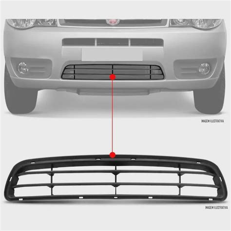 Grade Para choque Central Fiat Palio Way Fire Economy 2003 à 2010 no