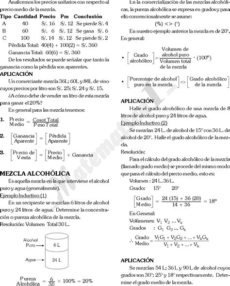 REGLA DE MEZCLA Y ALEACION EJERCICIOS RESUELTOS PDF