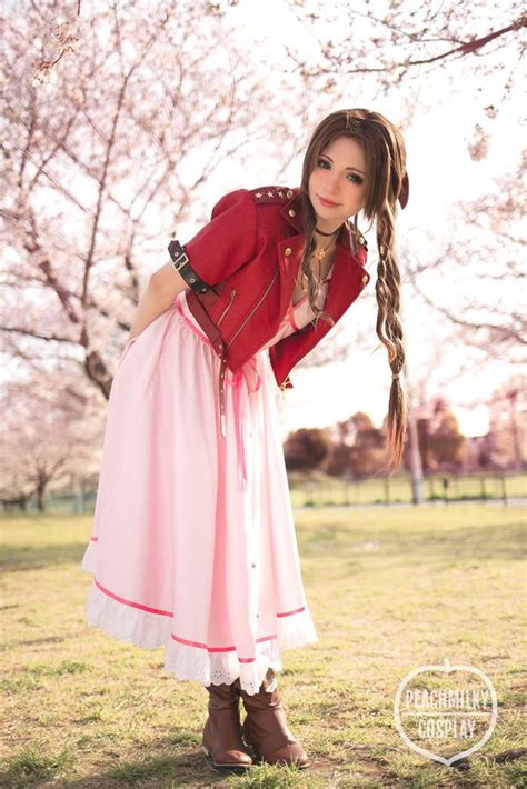 Peachmilky Sophie As Aerith Gainsborough Cosplay Final Fantasy