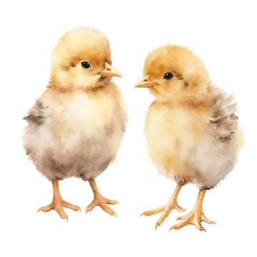 Baby Chick Chicken Watercolor Clipart Ai Generated Chicken Chick