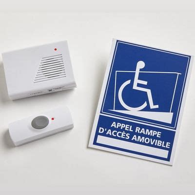 Sonnette pour rampe d accès et panneau signalétique MOTTEZ 1739594