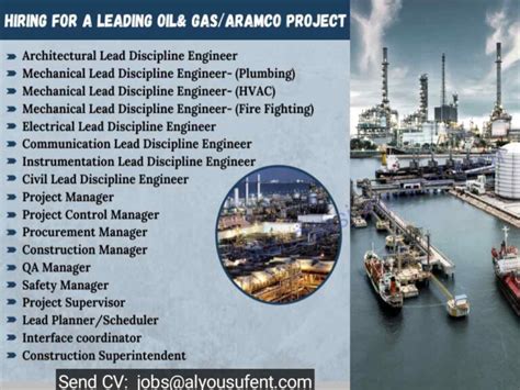 Hiring For A Leading Oil And Gas Aramco Projects Saudi Arabia Oil And