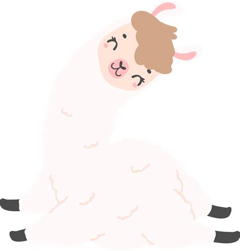 Cute Llama Sitting 34114697 Png