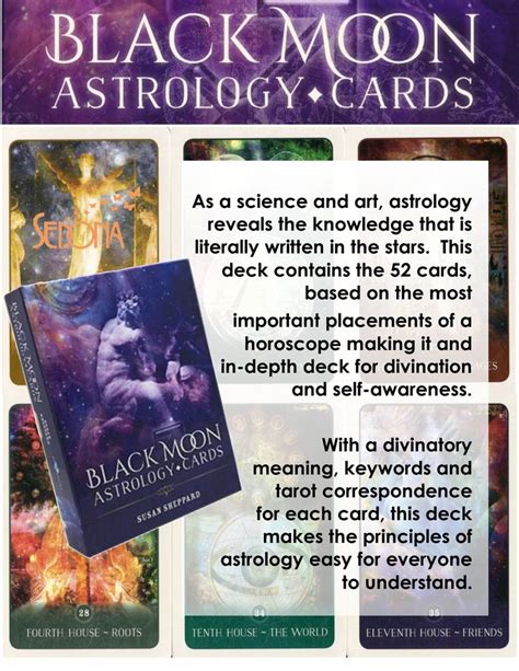 Black Moon Astrology Cards | Moon astrology, Cards, Tarot