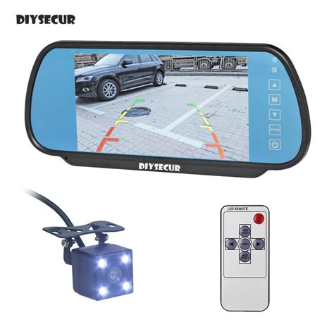 Diysecur Wired 7 Tft Lcd Display Car Mirror Monitor Led Color Night